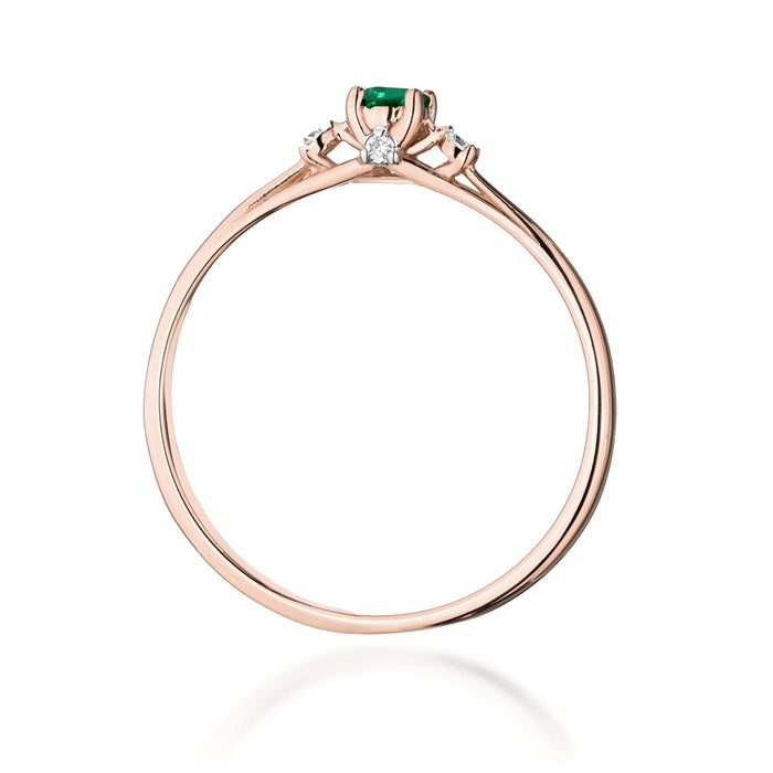 Inel Aur 14K W0614 Smarald 0.15ct