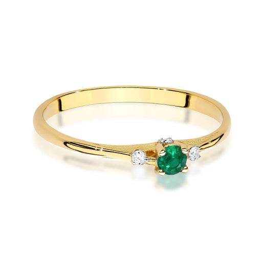 Inel Aur 14K W0614 Smarald 0.15ct