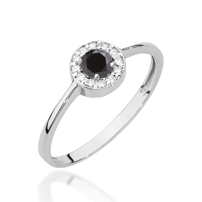 Inel Aur 14K W0616 Diamant Negru 0.30ct