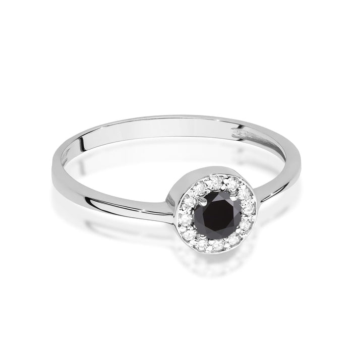 Inel Aur 14K W0616 Diamant Negru 0.30ct