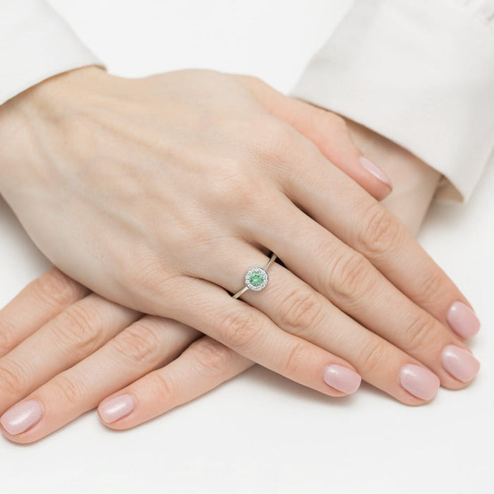 Inel Aur 14K W0616 Smarald 0.30ct