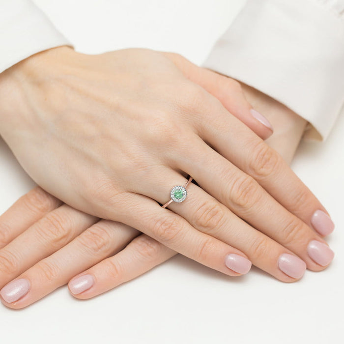 Inel Aur 14K W0616 Smarald 0.30ct