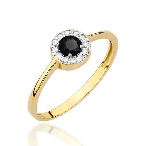 Inel Aur 14K W0616 Diamant Negru 0.30ct