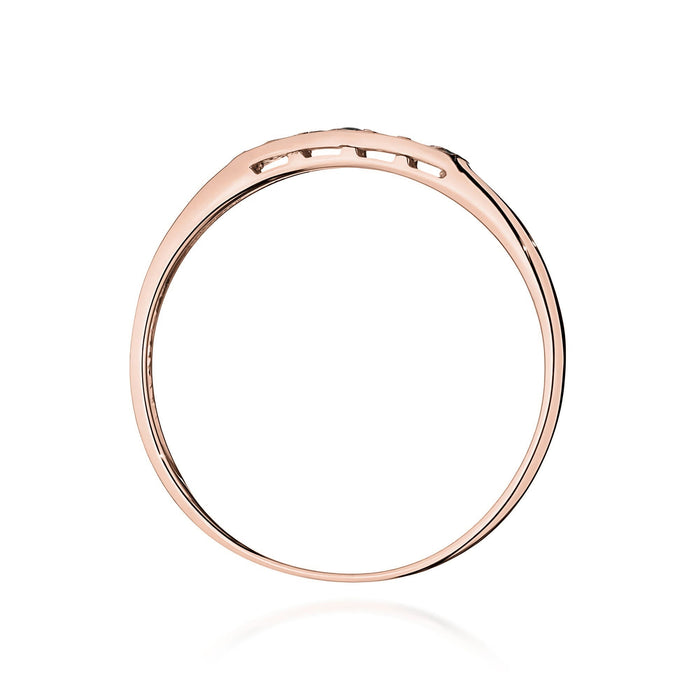 Inel Aur 14K W0619 Diamant Natural Negru 0.12ct