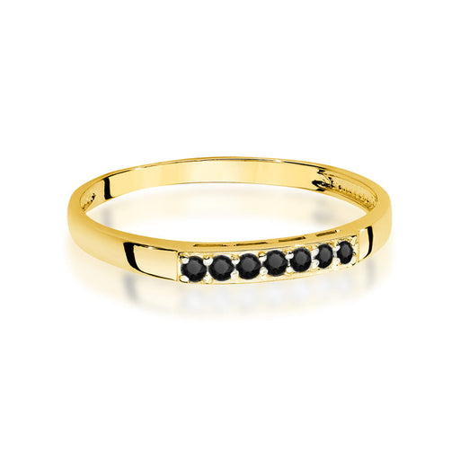 Inel Aur 14K W0619 Diamant Negru 0.12ct