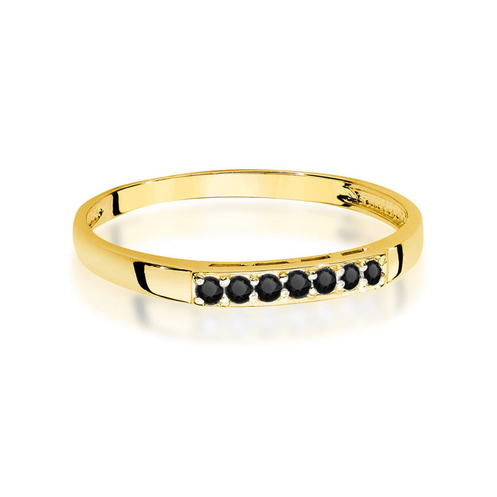 Inel Aur 14K W0619 Diamant Negru 0.12ct