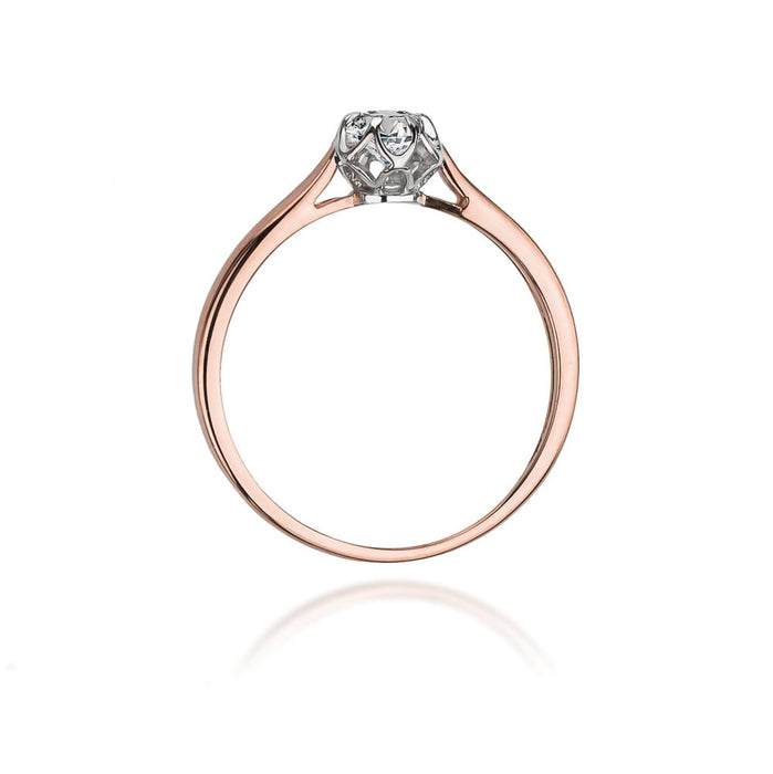 Inel Aur 14K cu Diamant Natural 0.15 ct