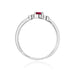 Inel Aur 14K cu Rubin 0.15 ct si Diamante Naturale Naturale 0.06 ct