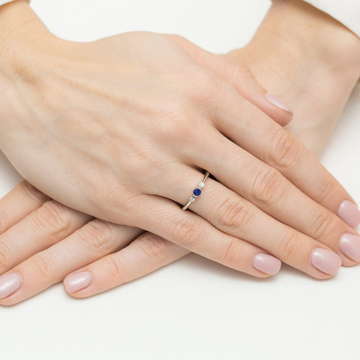 Inel Aur 14K W0620 Safir 0.15ct