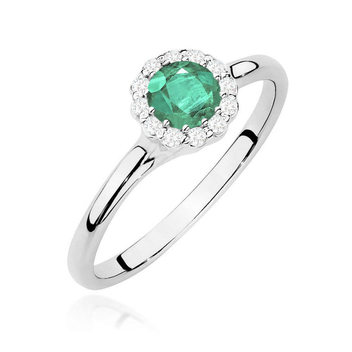 Inel Aur 14K W0622 Smarald 0.50ct