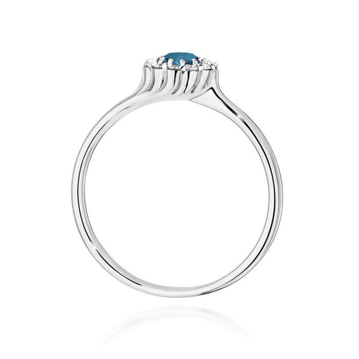 Inel Aur 14K W0622 Topaz London Blue 0.50ct