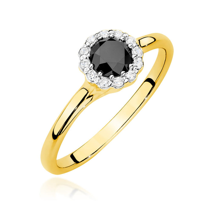 Inel Aur 14K W0622 Diamant Negru 0.50ct