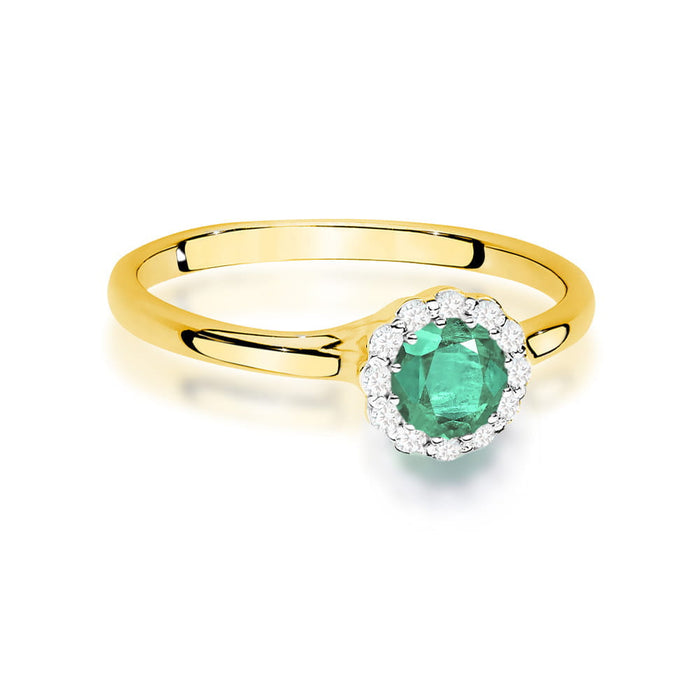 Inel Aur 14K W0622 Smarald 0.50ct