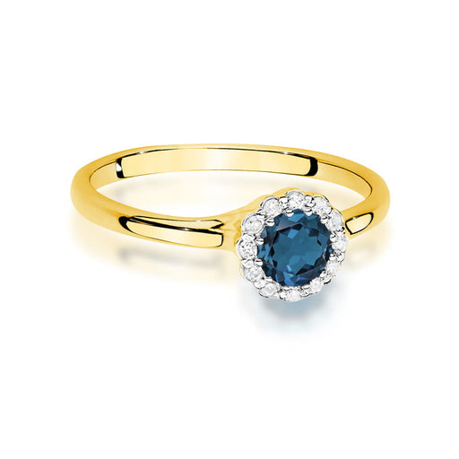 Inel Aur 14K W0622 Topaz London Blue 0.50ct