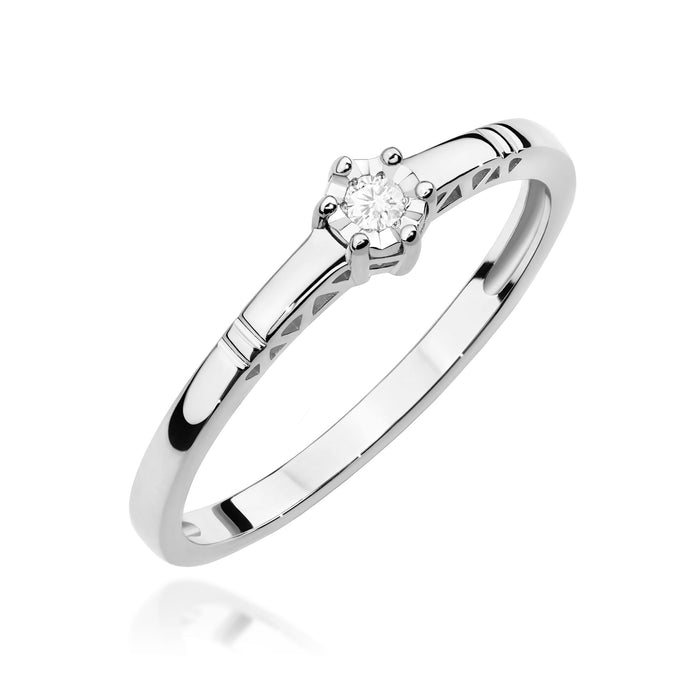 Inel Aur 14K W0630 Diamant 0.03ct