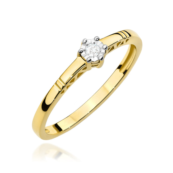 Inel Aur 14K W0630 Diamant 0.03ct