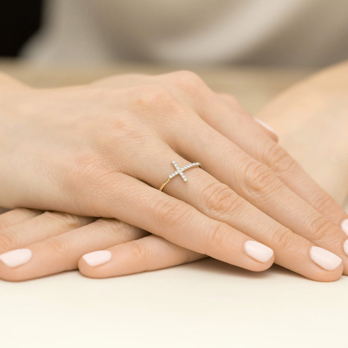 Inel Aur 14K W0636 Diamante 0.09ct