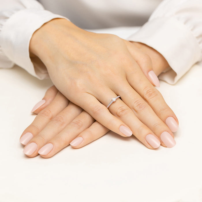 Inel Aur 14K W0648 Diamant 0.03ct