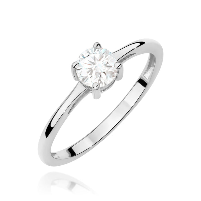 Inel Aur 14K W0656 Safir Alb 0.60ct