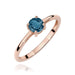 Inel Aur 14K W0656 Topaz London Blue 0.50ct