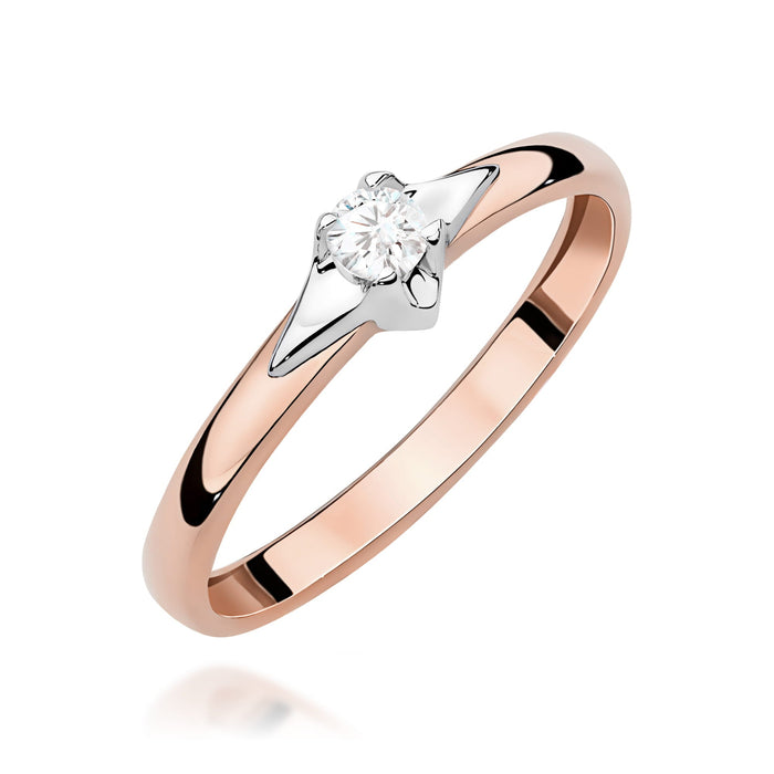 Inel Aur 14K W0666 Diamant 0.15ct
