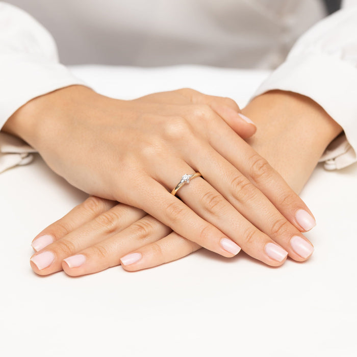 Inel Aur 14K W0666 Diamant 0.15ct