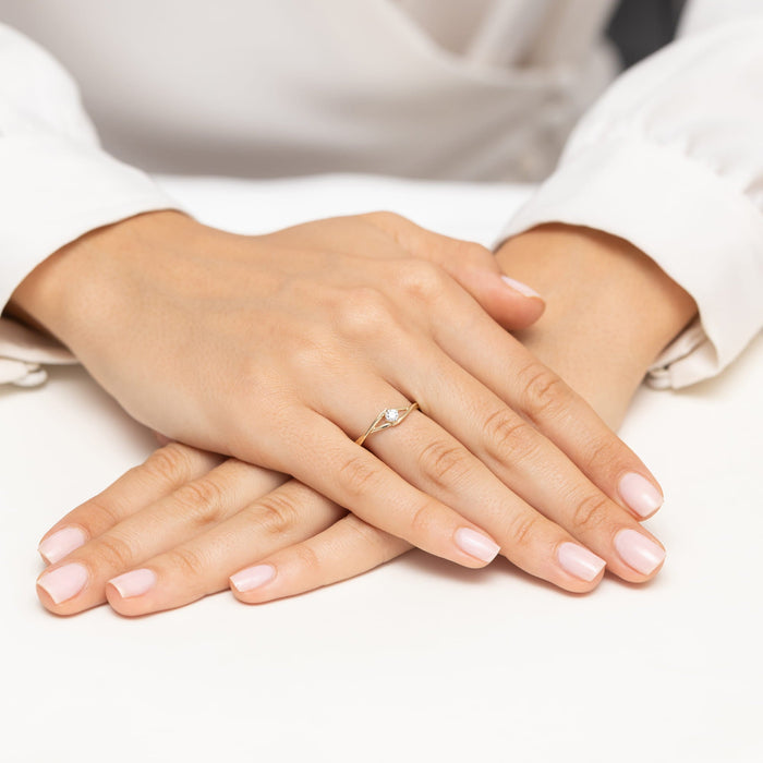 Inel Aur 14K W0669 Diamant 0.10ct