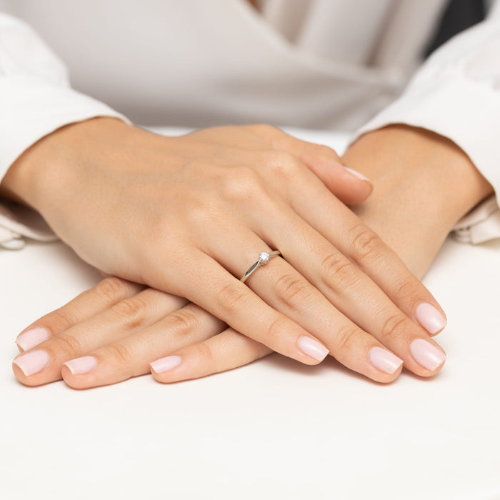 Inel Aur 14K W0672 Diamant 0.10ct