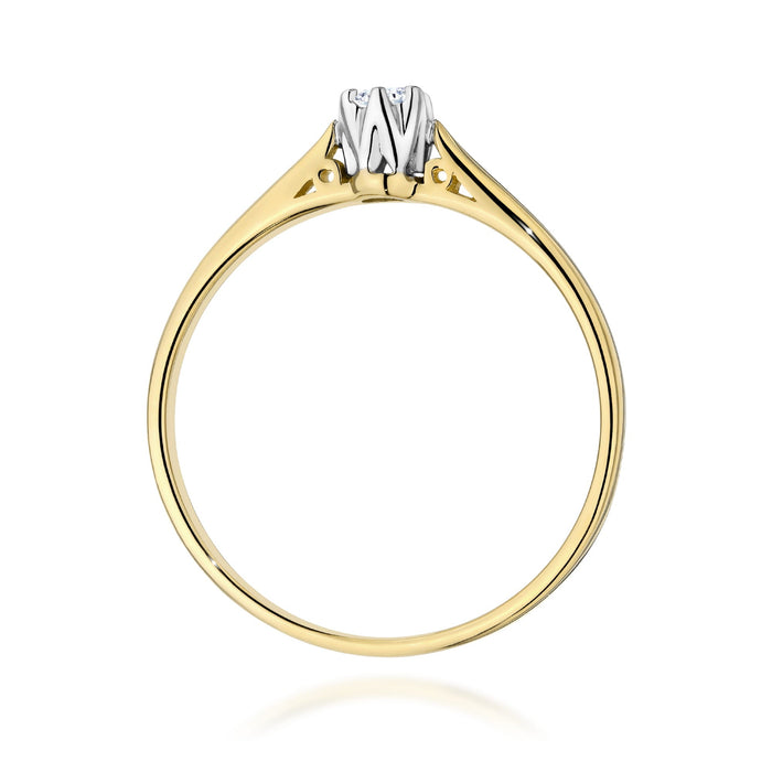 Inel Aur 14K W0672 Diamant 0.10ct