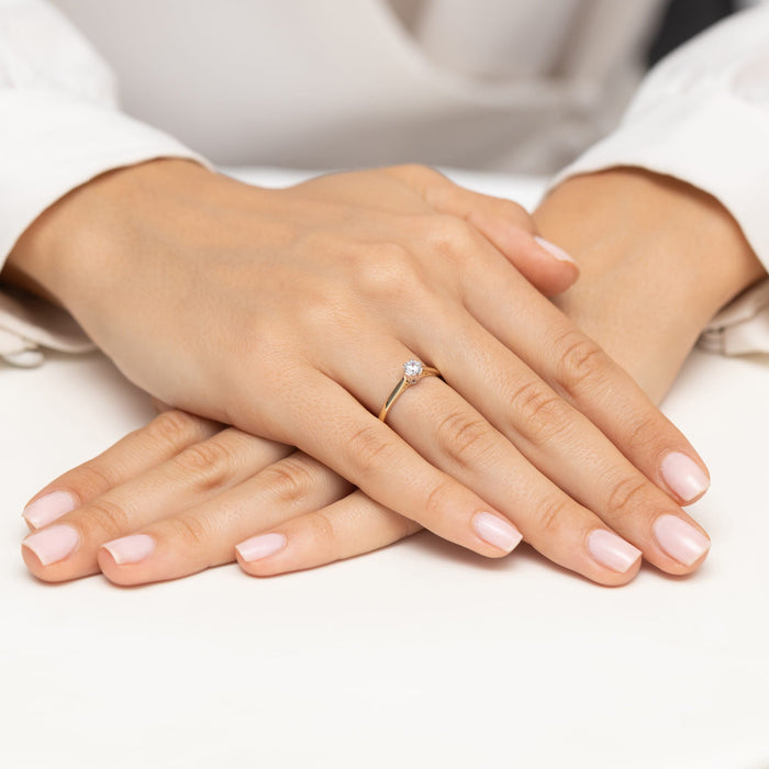 Inel Aur 14K W0672 Diamant 0.18ct