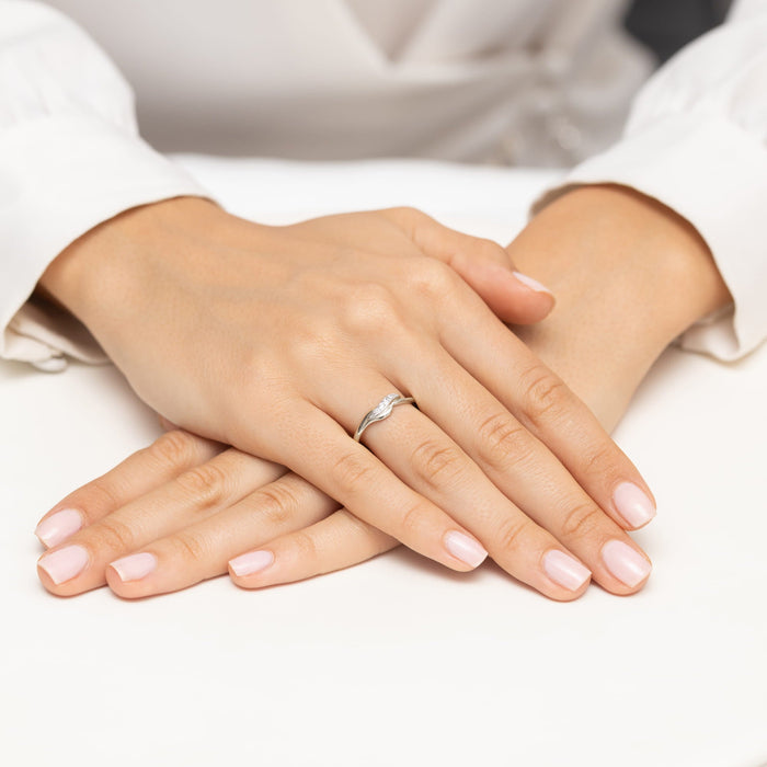 Inel Aur 14K W0673 Diamante