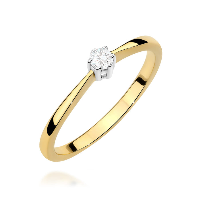 Inel Aur 14K W0675 Diamant 0.10ct