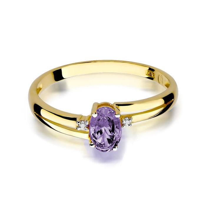 Inel Aur 14k cu Tanzanit 0.40 ct - Galben