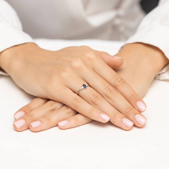 Inel Aur 14K W0681 Safir 0.30ct