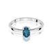 Inel Aur 14K W0685 Topaz London Blue 0,50ct