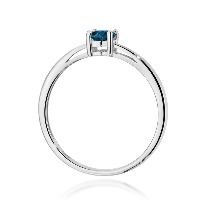 Inel Aur 14K W0685 Topaz London Blue 0,50ct