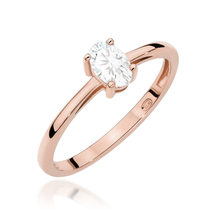 Inel Aur 14K W0685 Safir Alb 0,50ct