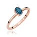 Inel Aur 14K W0685 Topaz London Blue 0,50ct