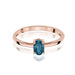 Inel Aur 14K W0685 Topaz London Blue 0,50ct