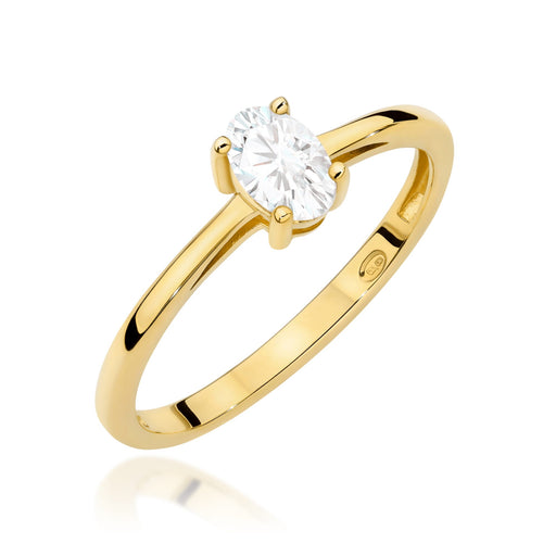 Inel Aur 14K W0685 Safir Alb 0,50ct