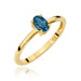 Inel Aur 14K W0685 Topaz London Blue 0,50ct