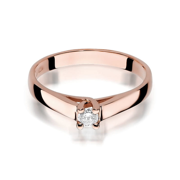 Inel Aur 14K cu Diamant Natural 0.10 ct