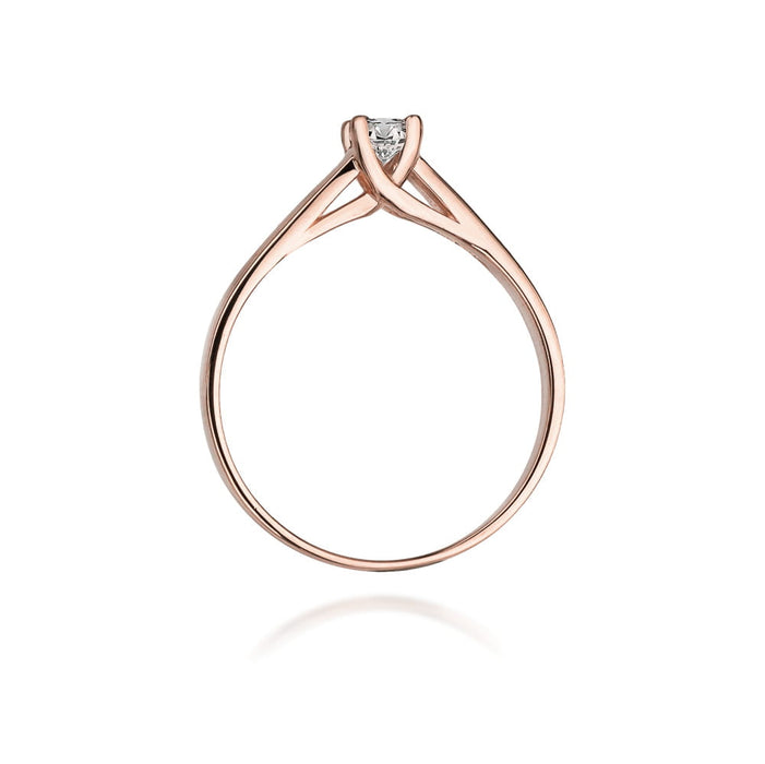 Inel Aur 14k cu Diamant Natural 0.10 ct