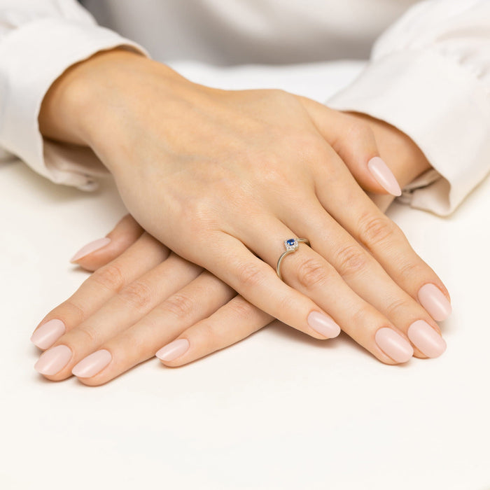 Inel Aur 14K W0702 Safir 0,15ct