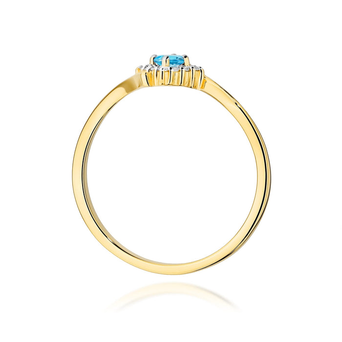 Inel Aur 14K W0702 Topaz Swiss 0,15ct