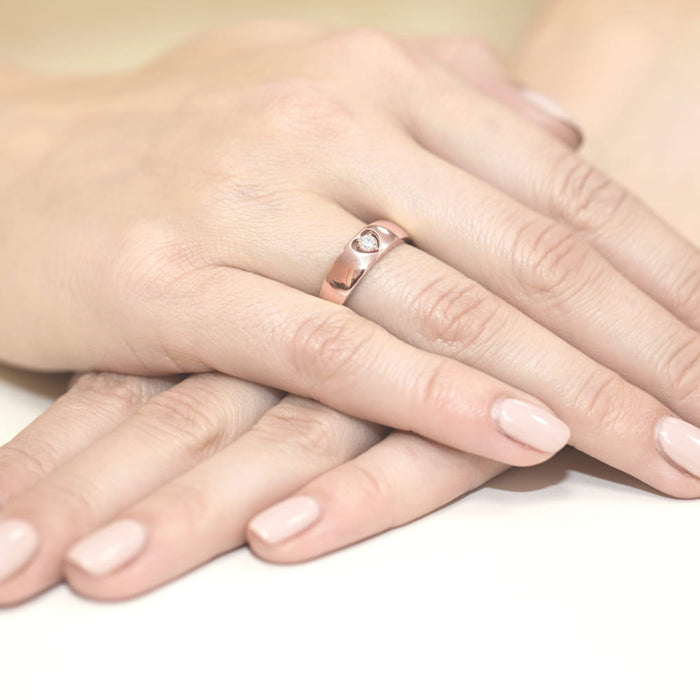 Inel Aur 14K cu Diamant Natural 0.10 ct