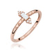 Inel Aur 14K Diamant 0,13ct Baguetă W0713