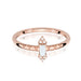 Inel Aur 14K Diamant 0,13ct Baguetă W0713