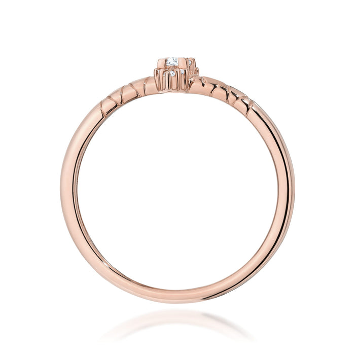 Inel Aur 14K Diamant 0,13ct Baguetă W0713