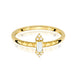 Inel Aur 14K Diamant 0,13ct Baguetă W0713